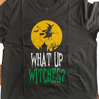 Load image into Gallery viewer, Designs by MyUtopia Shout Out:What Up Witches Adult Unisex Cotton Short Sleeve T-Shirt
