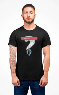 Load image into Gallery viewer, Designs by MyUtopia Shout Out:What3Words App Where Am I Cotton Unisex T-Shirt
