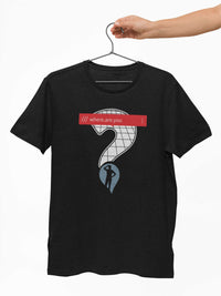 Load image into Gallery viewer, Designs by MyUtopia Shout Out:What3Words App Where Are You Cotton Unisex T-Shirt,Black / S,Adult Unisex T-Shirt
