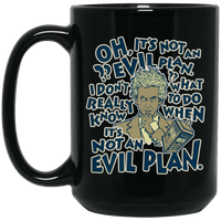 Load image into Gallery viewer, Designs by MyUtopia Shout Out:When It&#39;s Not an Evil Plan Ceramic Coffee Mug - Black,15 oz / Black,Ceramic Coffee Mug
