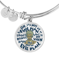Load image into Gallery viewer, Designs by MyUtopia Shout Out:When It&#39;s Not an Evil Plan Personalized Engravable Keepsake Bangle Bracelet
