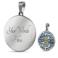 Load image into Gallery viewer, Designs by MyUtopia Shout Out:When It&#39;s Not an Evil Plan Personalized Engravable Keepsake Necklace,Silver / Yes,Necklace
