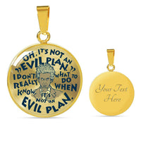 Load image into Gallery viewer, Designs by MyUtopia Shout Out:When It&#39;s Not an Evil Plan Personalized Engravable Keepsake Necklace,Gold / Yes,Necklace

