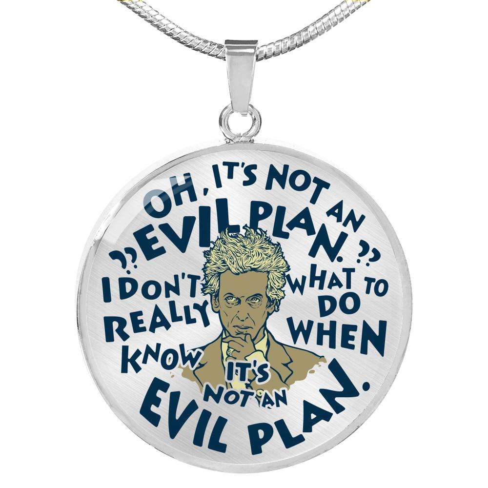 Designs by MyUtopia Shout Out:When It's Not an Evil Plan Personalized Engravable Keepsake Necklace,Silver / No,Necklace