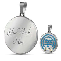 Load image into Gallery viewer, Designs by MyUtopia Shout Out:When you Need it the Most There Is A Song Engravable Keepsake Round Pendant Necklace,Silver / Yes,Necklace
