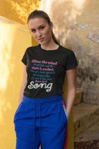 Load image into Gallery viewer, Designs by MyUtopia Shout Out:When you Need it the Most There Is A Song Ladies&#39; 100% Cotton T-Shirt
