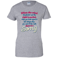 Load image into Gallery viewer, Designs by MyUtopia Shout Out:When you Need it the Most There Is A Song Ladies&#39; 100% Cotton T-Shirt,Sport Grey / X-Small,Ladies T-Shirts
