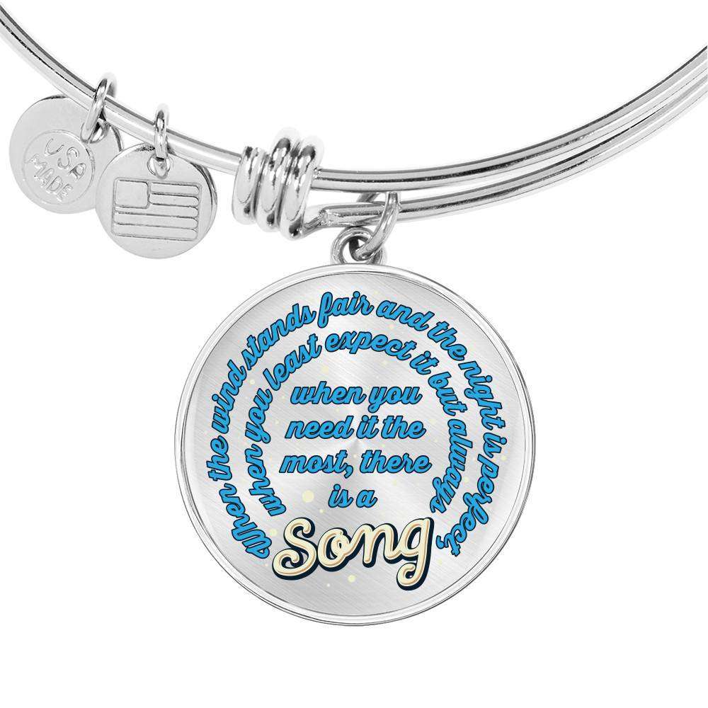 Designs by MyUtopia Shout Out:When you Need it the Most There Is A Song Personalized Engravable Keepsake Bangle Bracelet