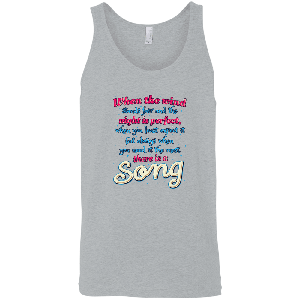 Designs by MyUtopia Shout Out:When you Need it the Most There Is A Song Ultra Cotton Unisex Tank Top,X-Small / Athletic Heather,Tank Tops
