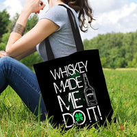 Load image into Gallery viewer, Designs by MyUtopia Shout Out:Whiskey Made Me Do It Fabric Totebag Reusable Shopping Tote
