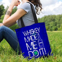 Load image into Gallery viewer, Designs by MyUtopia Shout Out:Whiskey Made Me Do It Fabric Totebag Reusable Shopping Tote
