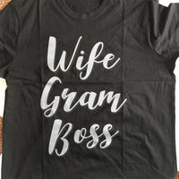 Load image into Gallery viewer, Designs by MyUtopia Shout Out:Wife Gram Boss Adult Unisex Cotton Short Sleeve T-Shirt
