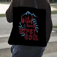 Load image into Gallery viewer, Designs by MyUtopia Shout Out:Wild Heart Gypsy Soul Fabric Totebag Reusable Shopping Tote
