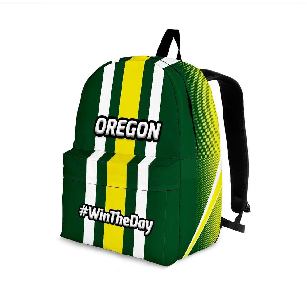 Designs by MyUtopia Shout Out:#WinTheDay Oregon Backpack,Large (18 x 14 x 8 inches) / Adult (Ages 13+) / Green,Backpacks