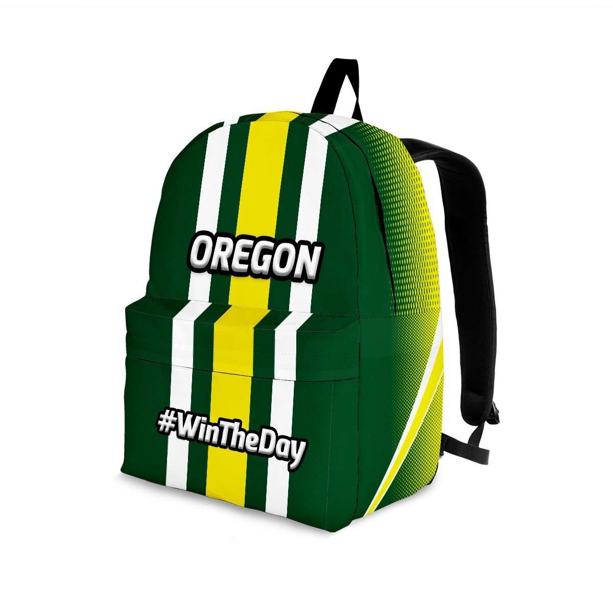 Designs by MyUtopia Shout Out:#WinTheDay Oregon Backpack,Large (18 x 14 x 8 inches) / Adult (Ages 13+) / Green,Backpacks