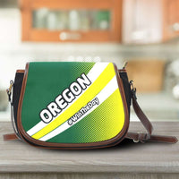 Load image into Gallery viewer, Designs by MyUtopia Shout Out:#WinTheDay Oregon Fan Canvas Saddlebag Style Crossbody Purse
