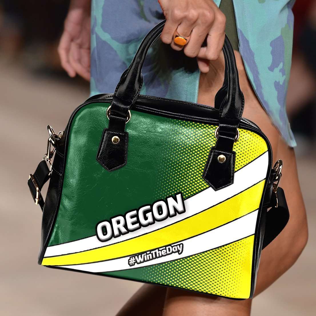 Designs by MyUtopia Shout Out:#WinTheDay Oregon Faux Leather Handbag with Shoulder Strap