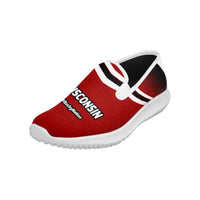 Load image into Gallery viewer, Designs by MyUtopia Shout Out:Wisconsin #BuckyNation Mens Slip-on Canvas Sneakers
