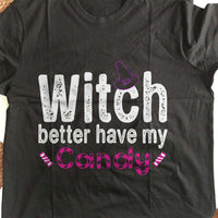 Load image into Gallery viewer, Designs by MyUtopia Shout Out:Witch Better Have My Candy Adult Unisex Cotton Short Sleeve T-Shirt
