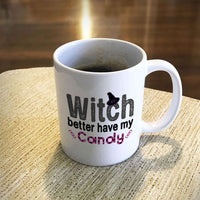 Load image into Gallery viewer, Designs by MyUtopia Shout Out:Witch Better Have My Candy White Ceramic Coffee Mug,11oz / White,Ceramic Coffee Mug
