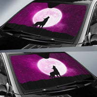 Load image into Gallery viewer, Designs by MyUtopia Shout Out:Wolf Howling At Moon Sun Shade
