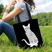 Load image into Gallery viewer, Designs by MyUtopia Shout Out:Women and Cats Fabric Totebag Reusable Shopping Tote
