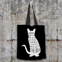 Load image into Gallery viewer, Designs by MyUtopia Shout Out:Women and Cats Fabric Totebag Reusable Shopping Tote
