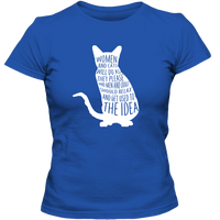 Load image into Gallery viewer, Designs by MyUtopia Shout Out:Women and Cats Will do as they please Adult Ladies Classic Tees,S / Royal,Adult Ladies Classic Tees
