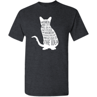 Load image into Gallery viewer, Designs by MyUtopia Shout Out:Women and Cats Will Do As They Please Adult Unisex Tee,S / Black Heather,Adult Unisex T-Shirt
