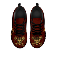 Load image into Gallery viewer, Designs by MyUtopia Shout Out:Worlds Best Biker Dad - Men&#39;s Running Shoes (D),Men&#39;s / Mens US5 (EU38) / Maroon,Running Shoes
