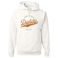 Load image into Gallery viewer, Designs by MyUtopia Shout Out:World&#39;s Best Daddy Personalized Adult Hoodie,White / S,Pullover Hoodie

