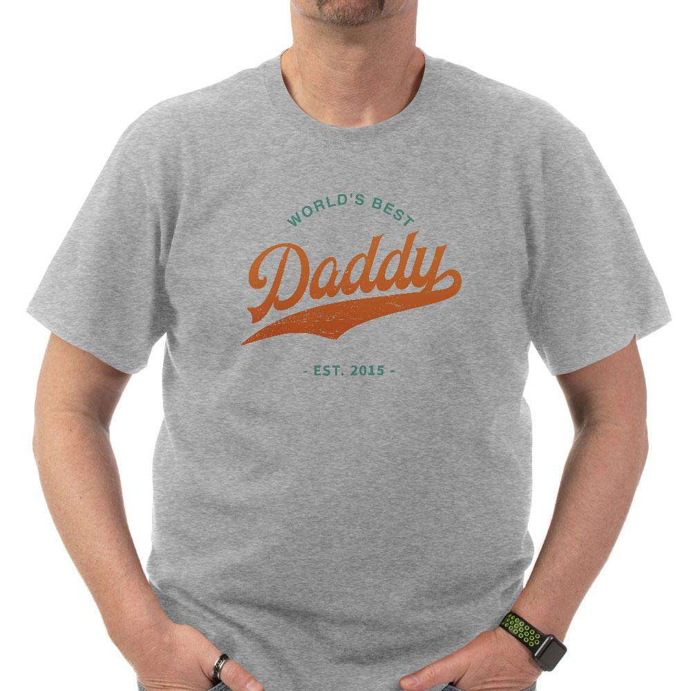 Designs by MyUtopia Shout Out:World's Best Daddy Personalized Adult Unisex T-Shirt