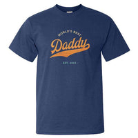 Load image into Gallery viewer, Designs by MyUtopia Shout Out:World&#39;s Best Daddy Personalized Adult Unisex T-Shirt,Royal / S,Adult Unisex T-Shirt
