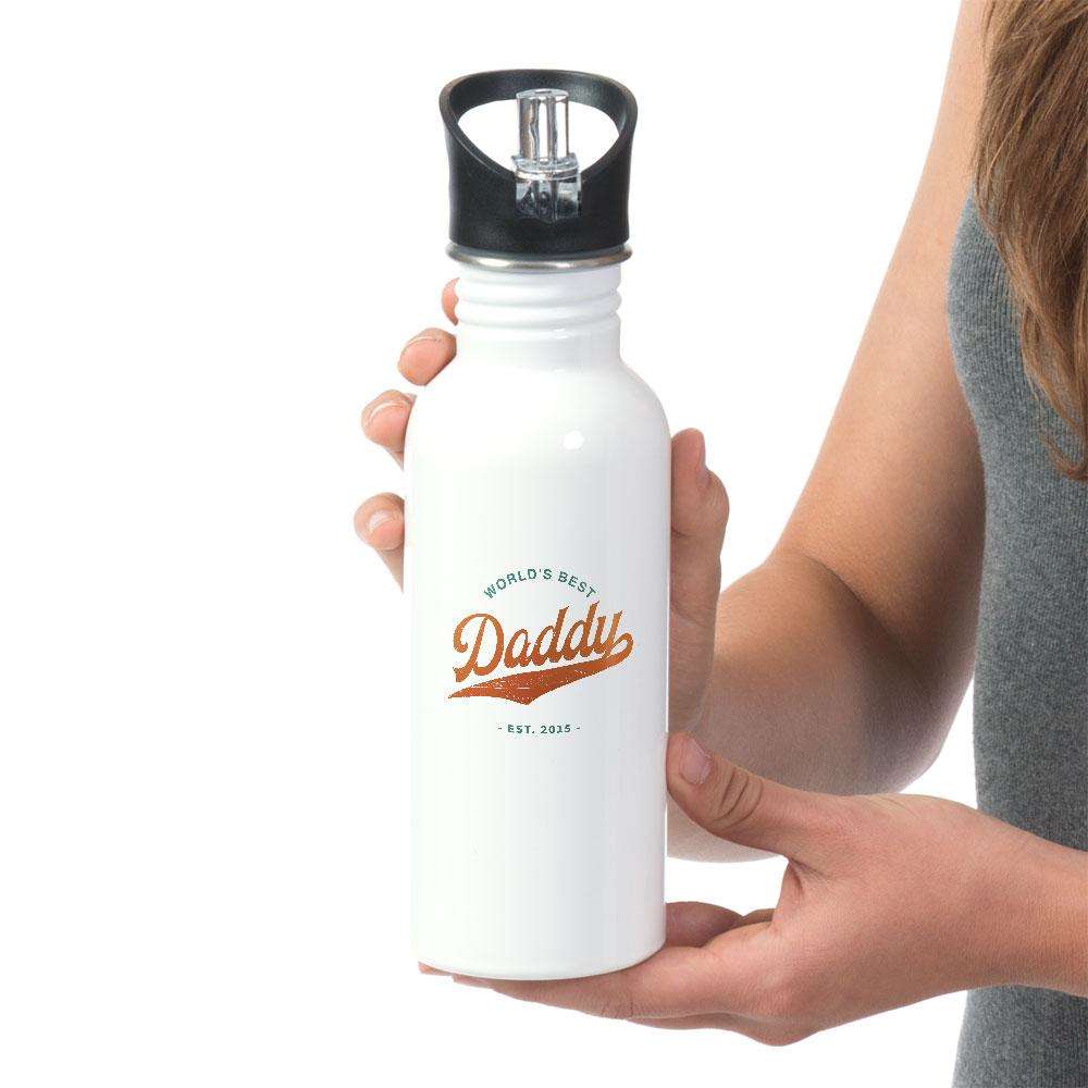 Designs by MyUtopia Shout Out:World's Best Daddy Personalized Water Bottle