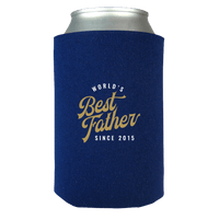 Load image into Gallery viewer, Designs by MyUtopia Shout Out:World&#39;s Best Father Since Personalized Can Wrap,Navy,Can Wrap
