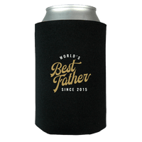 Load image into Gallery viewer, Designs by MyUtopia Shout Out:World&#39;s Best Father Since Personalized Can Wrap,Black,Can Wrap
