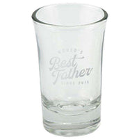 Load image into Gallery viewer, Designs by MyUtopia Shout Out:World&#39;s Best Father Since Personalized Laser Etched Shot Glass
