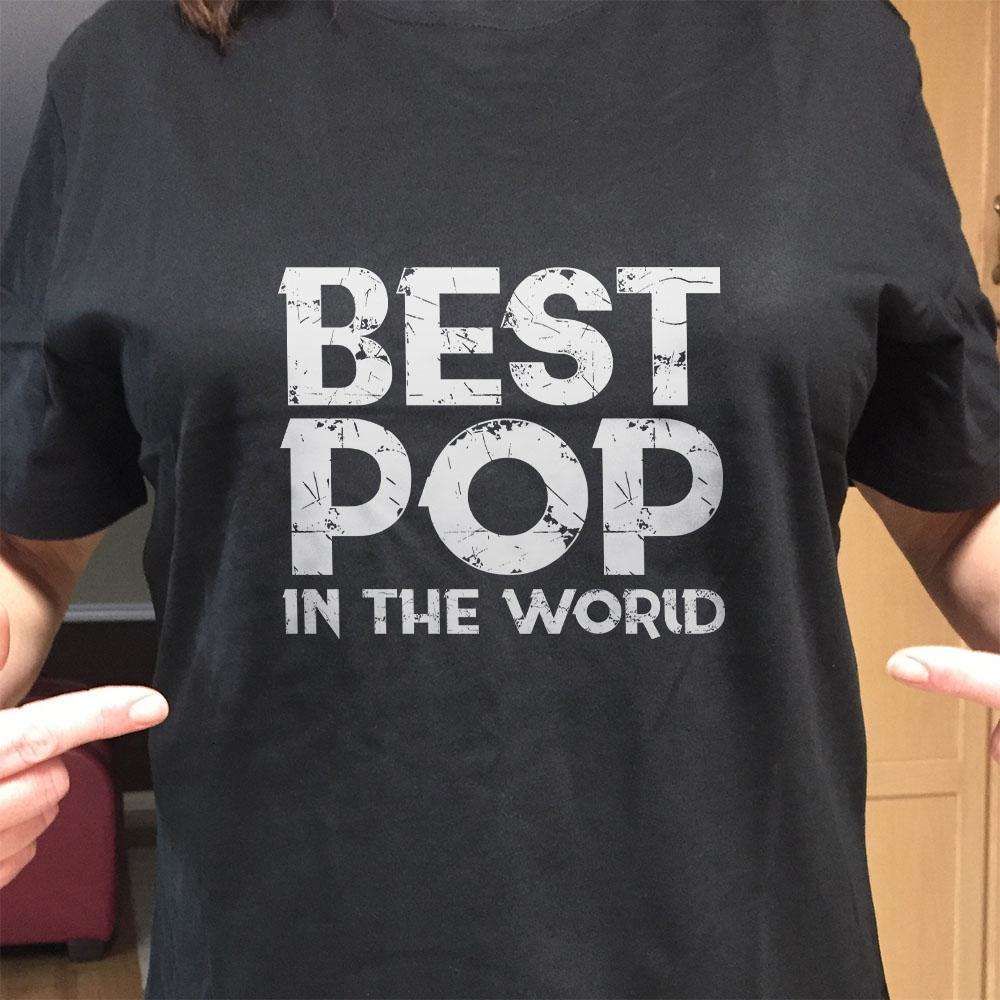 Designs by MyUtopia Shout Out:World's Best Pop Adult Unisex T-Shirt
