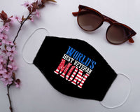 Load image into Gallery viewer, Designs by MyUtopia Shout Out:World&#39;s Best Veteran Mom Adult Fabric Face Mask with Elastic Ear Loops
