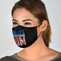 Load image into Gallery viewer, Designs by MyUtopia Shout Out:World&#39;s Best Veteran Mom Adult Fabric Face Mask with Elastic Ear Loops
