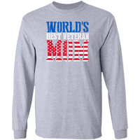 Load image into Gallery viewer, Designs by MyUtopia Shout Out:World&#39;s Best Veteran Mom Long Sleeve Ultra Cotton T-Shirt,Sport Grey / S,Long Sleeve T-Shirts
