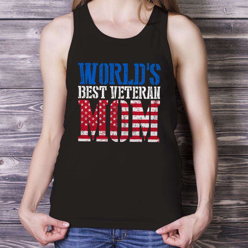 Designs by MyUtopia Shout Out:World's Best Veteran Mom Unisex Tank