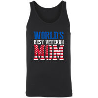 Load image into Gallery viewer, Designs by MyUtopia Shout Out:World&#39;s Best Veteran Mom Unisex Tank,X-Small / Black,Tank Tops
