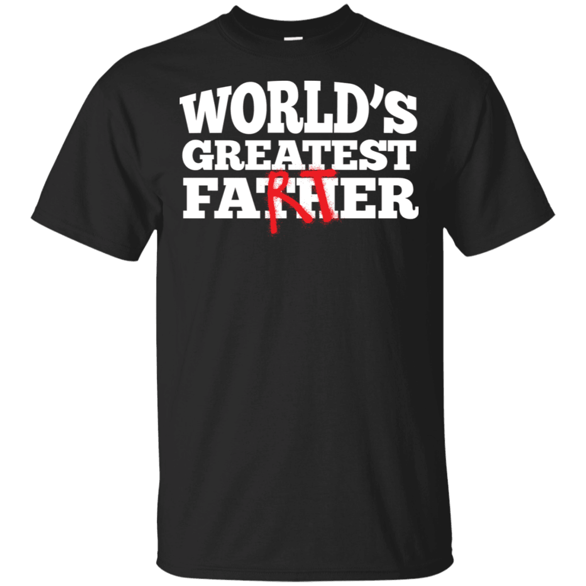Designs by MyUtopia Shout Out:Worlds Greatest Father (Farter) Ultra Cotton Unisex T-Shirt,Black / S,Adult Unisex T-Shirt