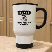 Load image into Gallery viewer, Designs by MyUtopia Shout Out:You Are My Father Stainless Steel Travel Coffee Mug w. Twist Close Lid,14 oz / White,Travel Mug
