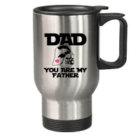 Load image into Gallery viewer, Designs by MyUtopia Shout Out:You Are My Father Stainless Steel Travel Coffee Mug w. Twist Close Lid,14 oz / Stainless,Travel Mug
