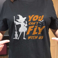 Load image into Gallery viewer, Designs by MyUtopia Shout Out:You Can&#39;t Fly With Us Adult Unisex Cotton Short Sleeve T-Shirt
