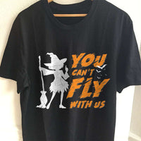 Load image into Gallery viewer, Designs by MyUtopia Shout Out:You Can&#39;t Fly With Us Adult Unisex Cotton Short Sleeve T-Shirt,S / Black,Adult Unisex T-Shirt

