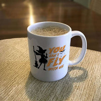 Load image into Gallery viewer, Designs by MyUtopia Shout Out:You Can&#39;t Fly With Us White Ceramic Coffee Mug
