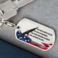 Load image into Gallery viewer, Designs by MyUtopia Shout Out:You have been Called to Live in Freedom Gal 5:13 Bible Verse Keepsake Keychain,Surgical Stainless Steel / No,Liquid Glass Keychain
